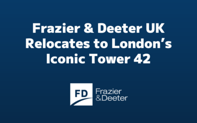Frazier & Deeter UK Relocates to London’s Iconic Tower 42